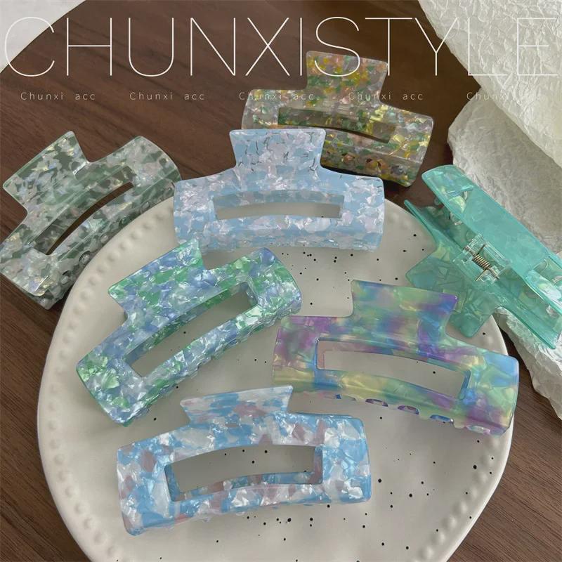 Large French Retro Mermaid Color Hairpin Shark Clip