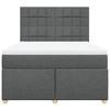 Maison Exclusive - Sommier à lattes de lit avec matelas Gris foncé 160x200cm Tissu