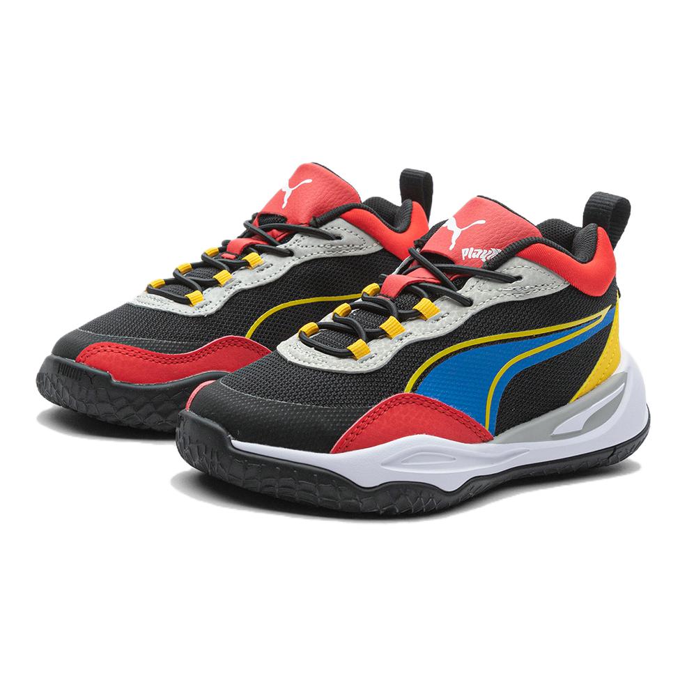 Puma Playmaker AC PS Удобная спортивная обувь Прочная Дышащая Низкий верх Повседневная обувь Детские кроссовки Черный Синий 387354-07