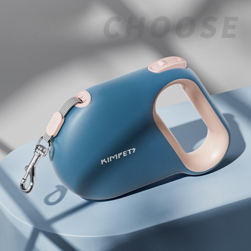 Retractable Dog Leash Automatic One Button Brake Lock Reflective Nylon Tape 360 Rotating Metal Buckle Anti Slip Handle For Small Medium Dogs Walking