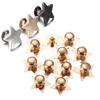 10Pcs Metal Stars Rivets for DIY Leather Crafts Clothing Hat Bag Shoes Belt Decoration Garment Rivets Studs Sewing Accessories