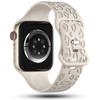 Гравированный ремешок для Apple Watch ultra 2 Ремешок 44мм 40мм 45мм 49мм 41мм 42мм Леопардовый силиконовый браслет iwatch series 7 se 6 8 9 10
