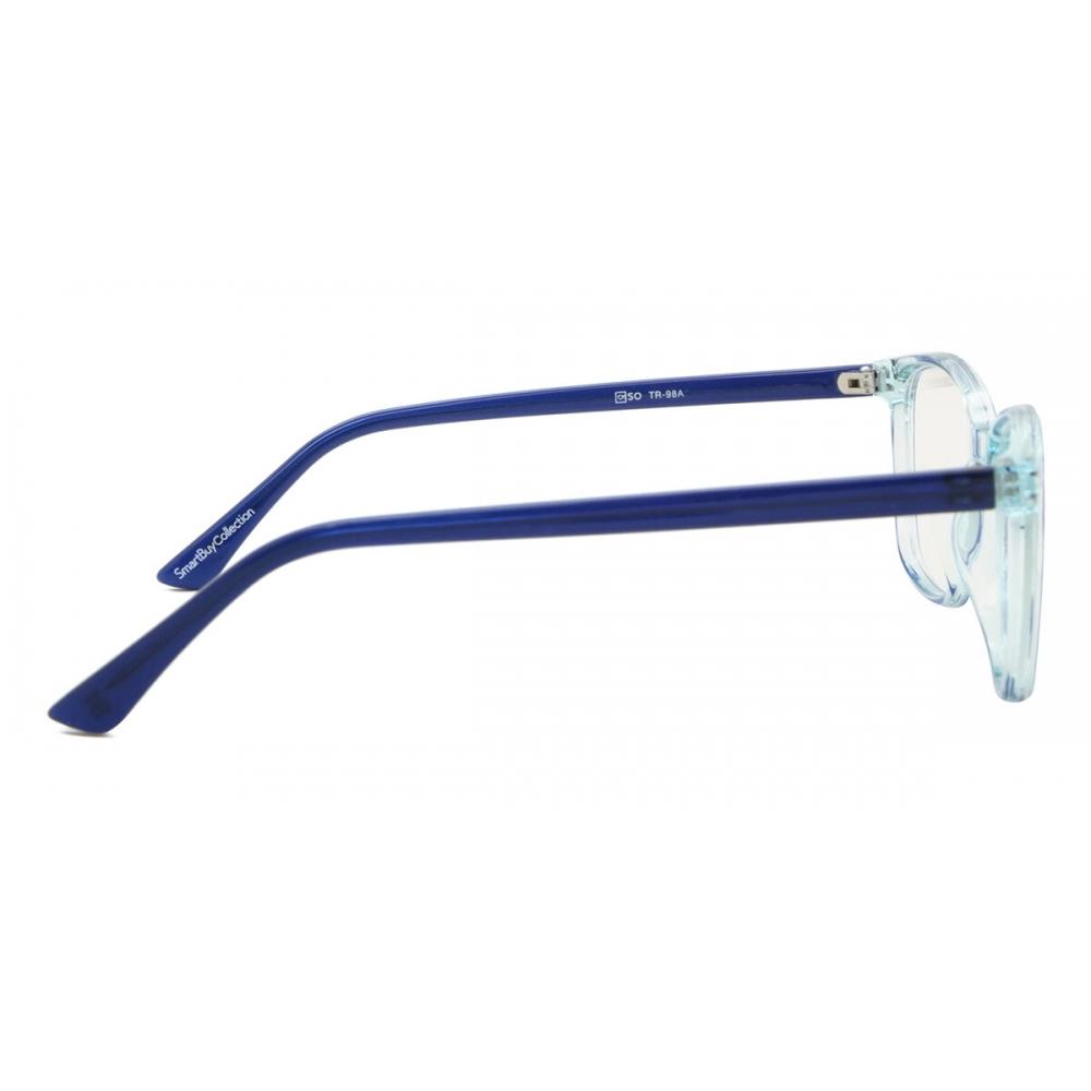 Full Rim Square Transparent Blue Smartbuy Collection Casmor Tr 98a Fashion Unisex Eyeglasses