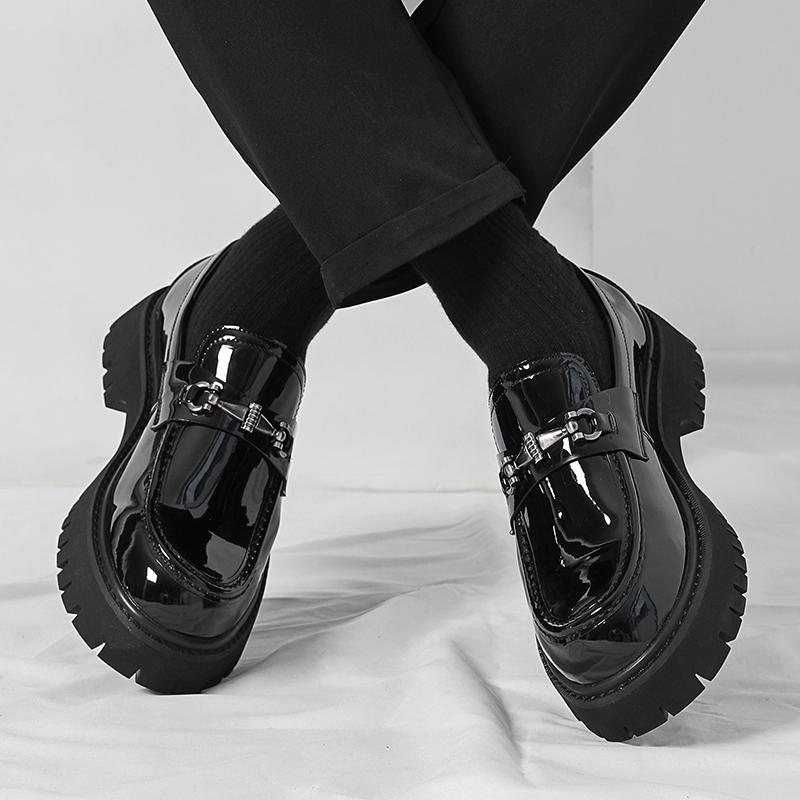 Thick Soled Black Men's Loafers New Designer Trend Styles Outdoor Fashion Party Daily Office Youth Hot Selling Shoes Plus Size