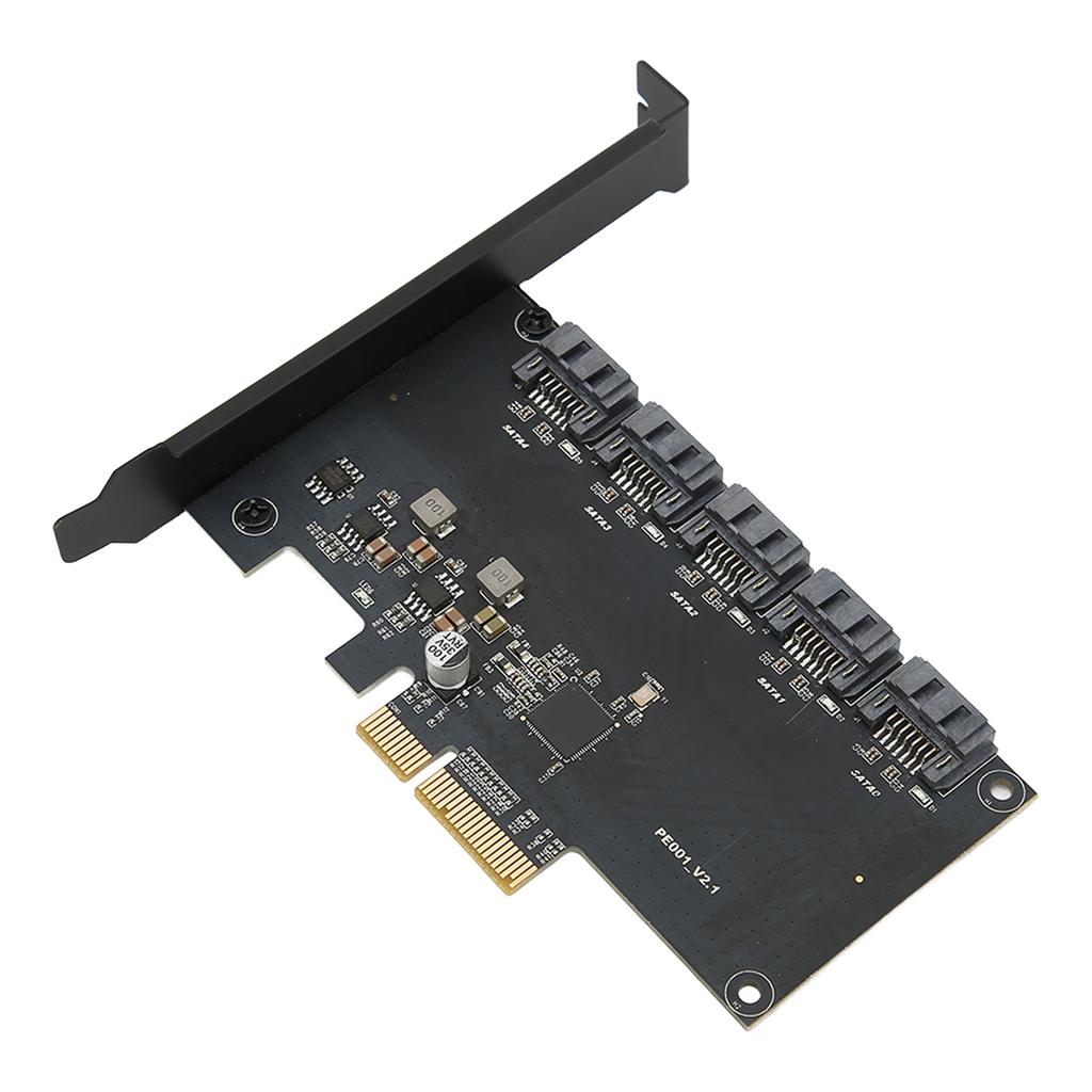 Карта-адаптер PCIE 4X на 5 портов SATA3.0 6 Гбит/с многопортовая карта контроллера PCIE для Windows для Linux