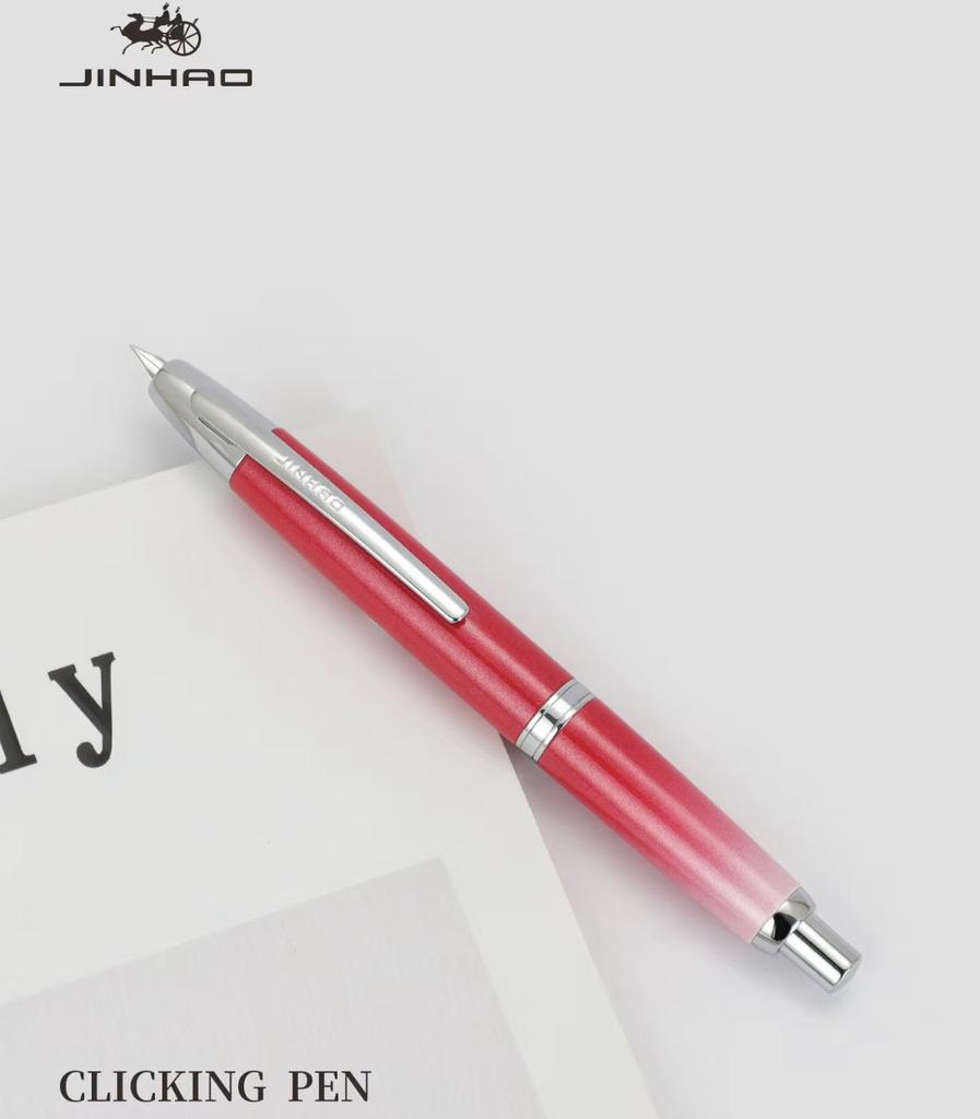 Новая поршневая перьевая ручка JINHAO 10, выдвижной наконечник EF/F, металлическая, матово-черная, с клипсой, чернильная ручка, конвертер для студентов, подарки