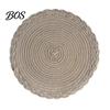 Ramie Fiber Placemat 12 Inch Round Placemats, Polyester Woven Braided Place Mats, Washable Heat Resistant Circle Dining Table Mats for Kitchen