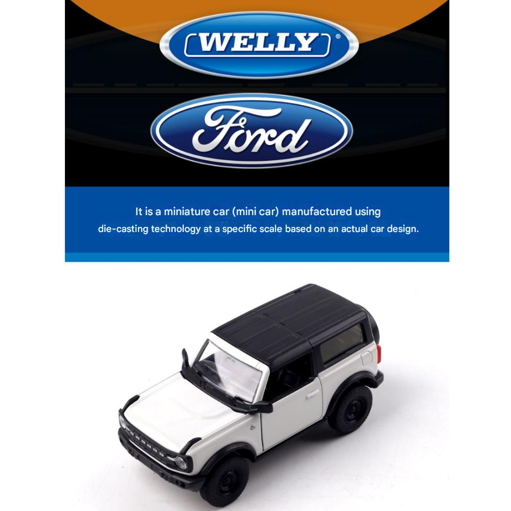 Welly Ford Bronco Металлическая машинка-игрушка с инерционным механизмом Мини-автомобиль 105 x 40 мм