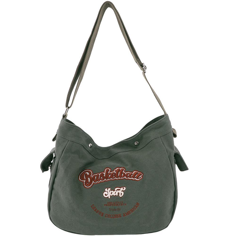 Корейская модная холщовая сумка-мессенджер: Большая вместимость для женщин и мужчин, спортивный стиль