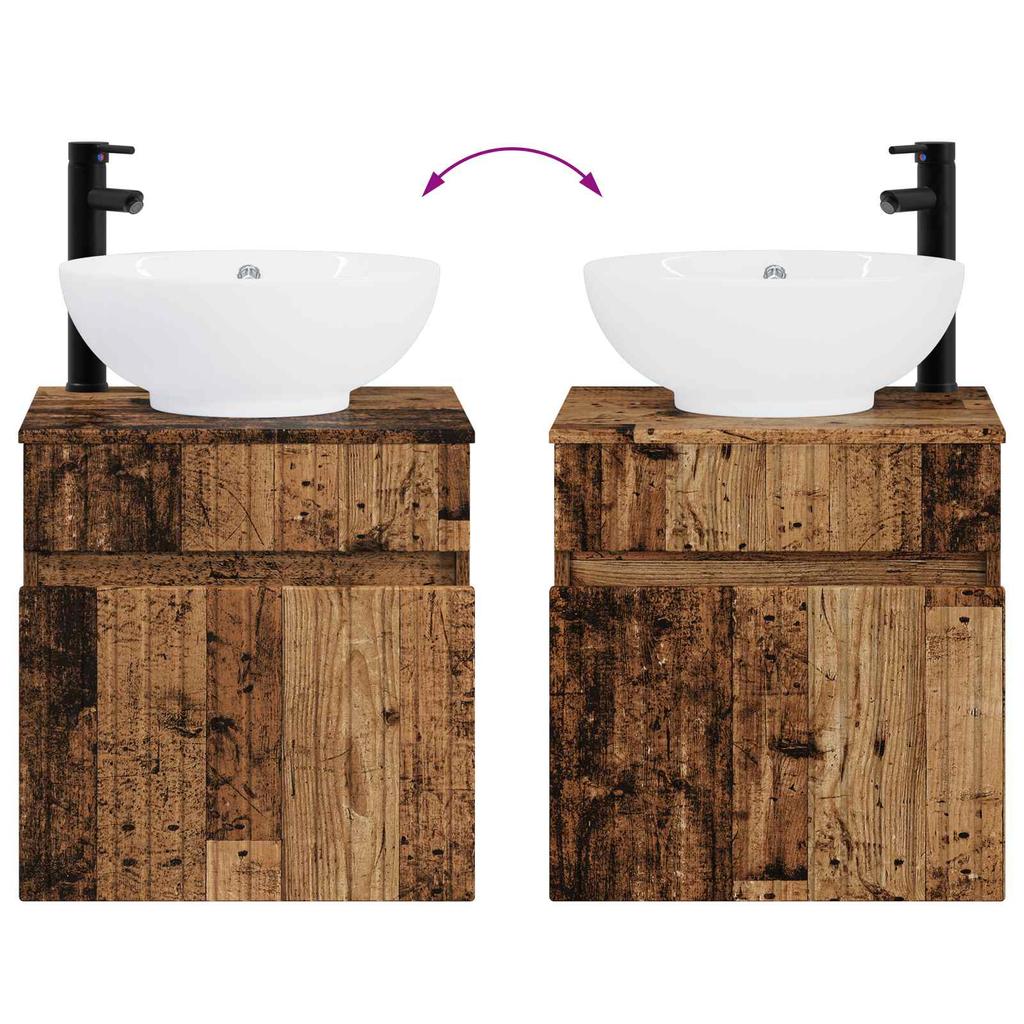 Bathroom Cabinet Set 3 pcs Reclaimed Wood 49 x 44.5 x 66.5 cm
