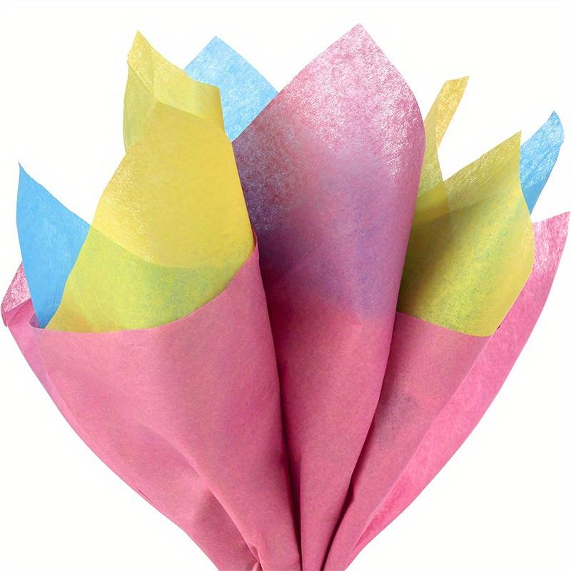 Бумага тишью, 160 листов (Классическая радуга, 8 цветов) на дни рождения, Пасху, День матери, подарочная упаковка, поделки, бумажные цветы своими руками, гирлянды с кисточками