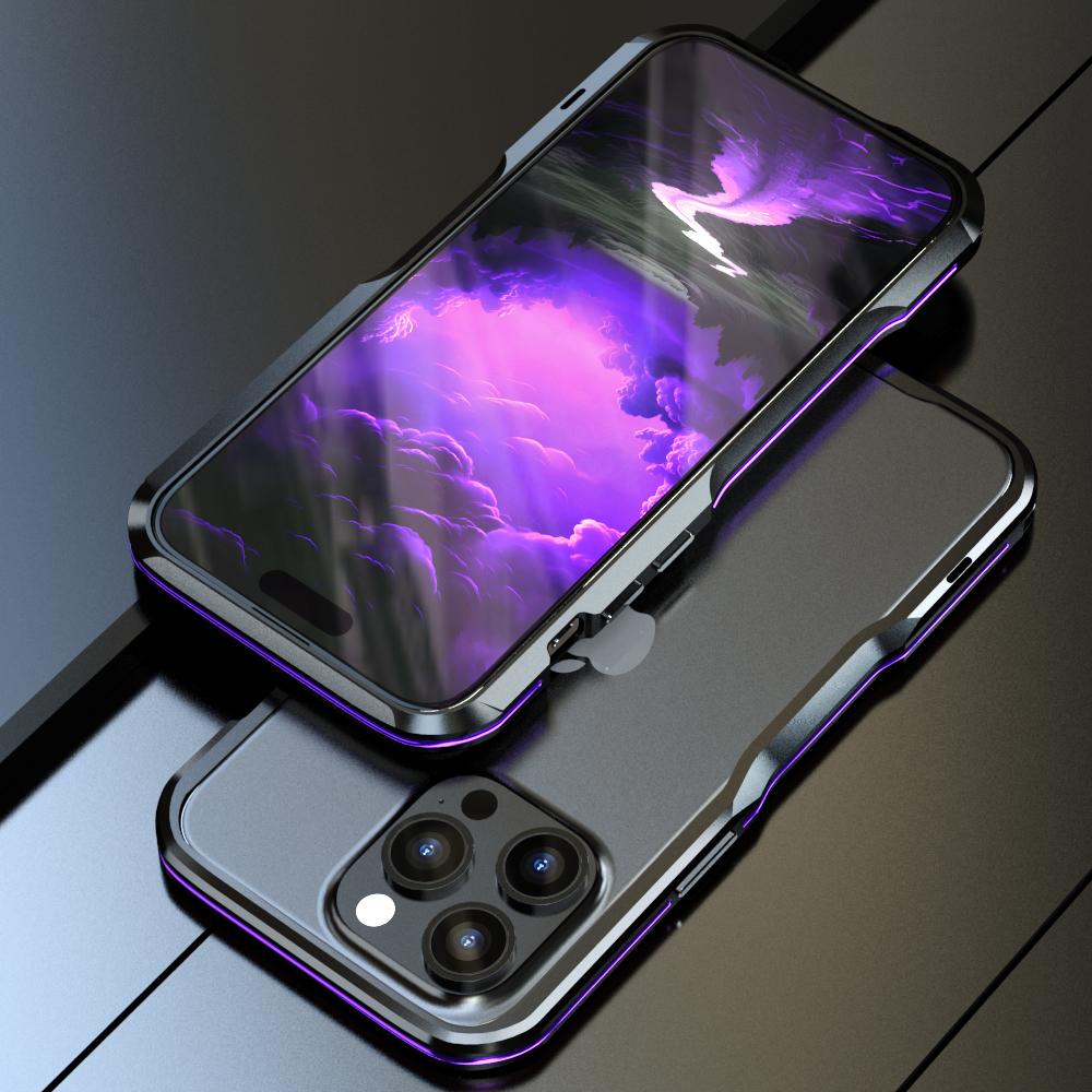 Бронированный чехол для IPhone 15 14 Pro Max 14 15 Plus 14 Pro противоударный металлический каркасный бампер необычный алюминиевый чехол