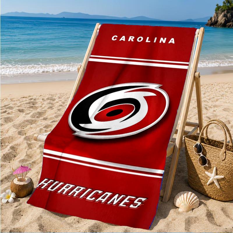 Hurricanes Team Spirit Beach Towel, Super Soft Microfiber, Perfect Gift for Her/Him, Birthday, for Pool, Beach, Travel, Decor Beach Party