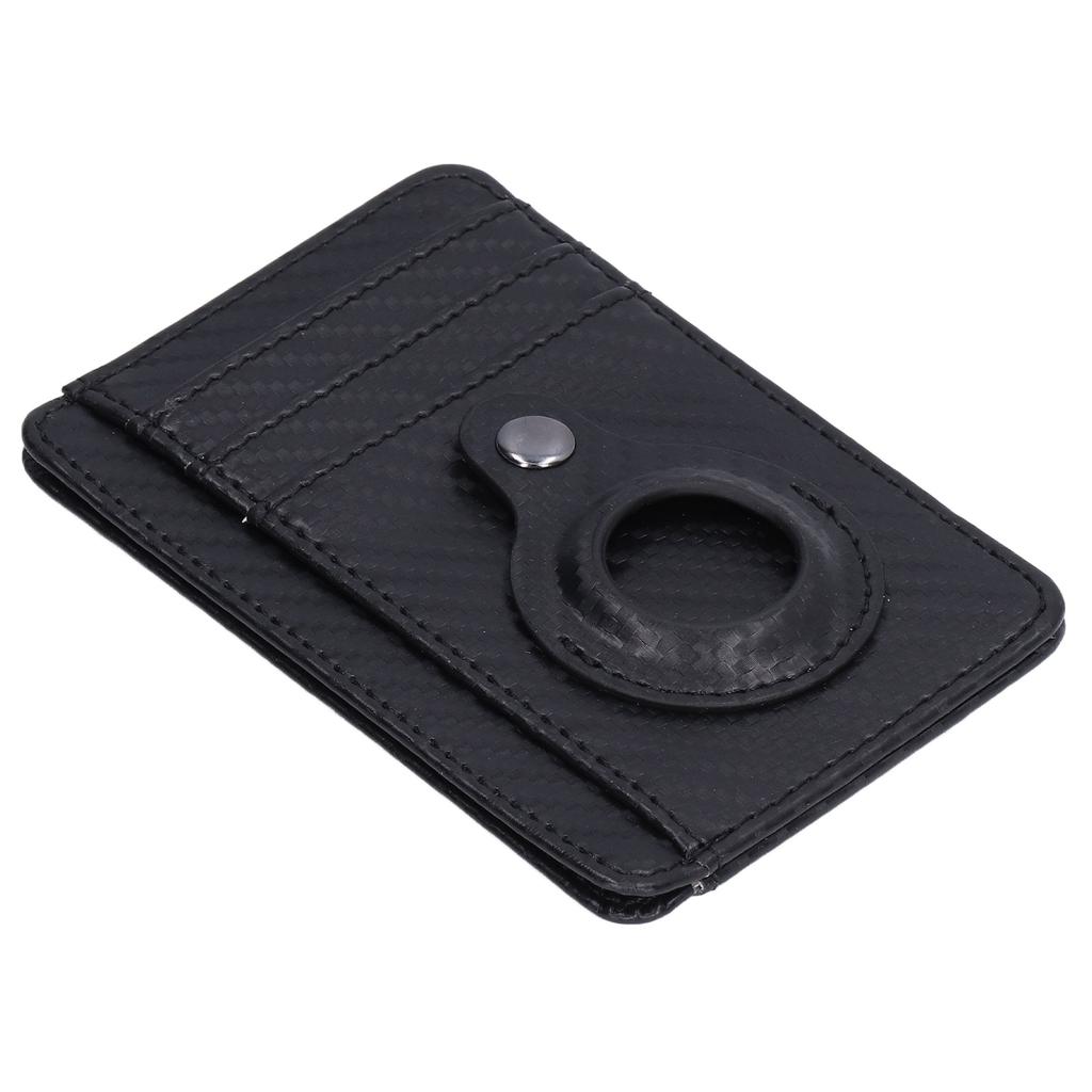 Anti Thief Card Holder Case Purse Trackable Credit Card Wallet with Locator Position for Daily Use Black