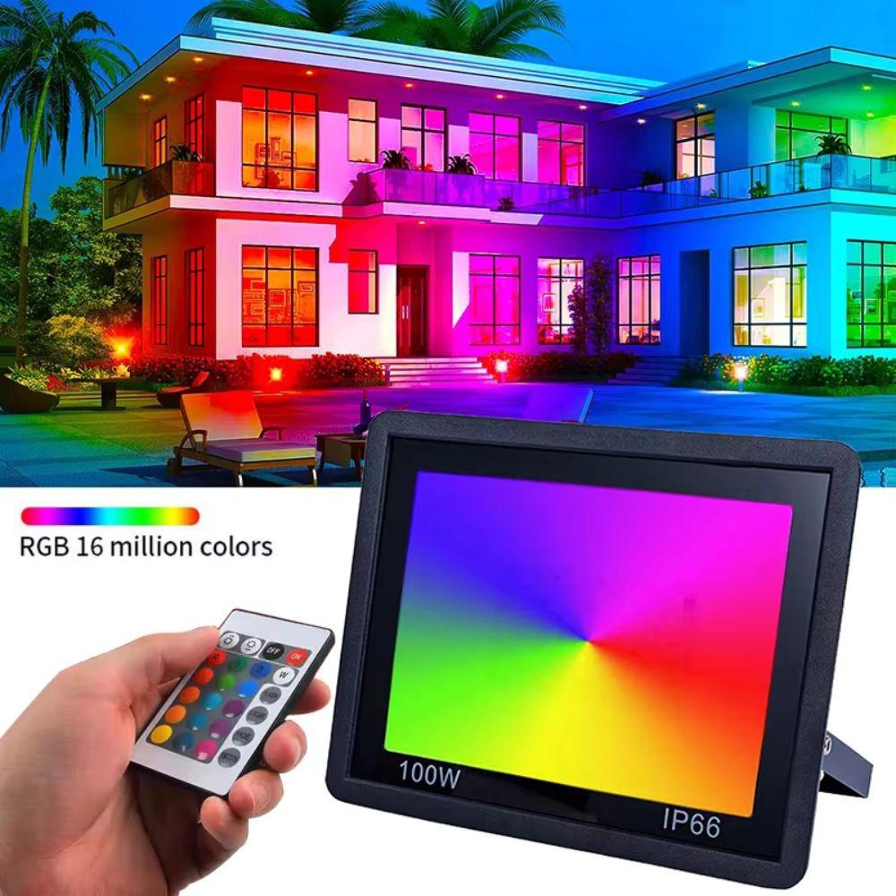 IP66 Waterproof Color Spotlight With Remote Landscape Lights Reflector Outdoor Lighting Outdoor