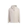 Brushed Shell Jacket Solid Color Logo Outdoor Fleece Lined Hooded Soft Shell Jacket Men Jackets Light-Khaki IL9010