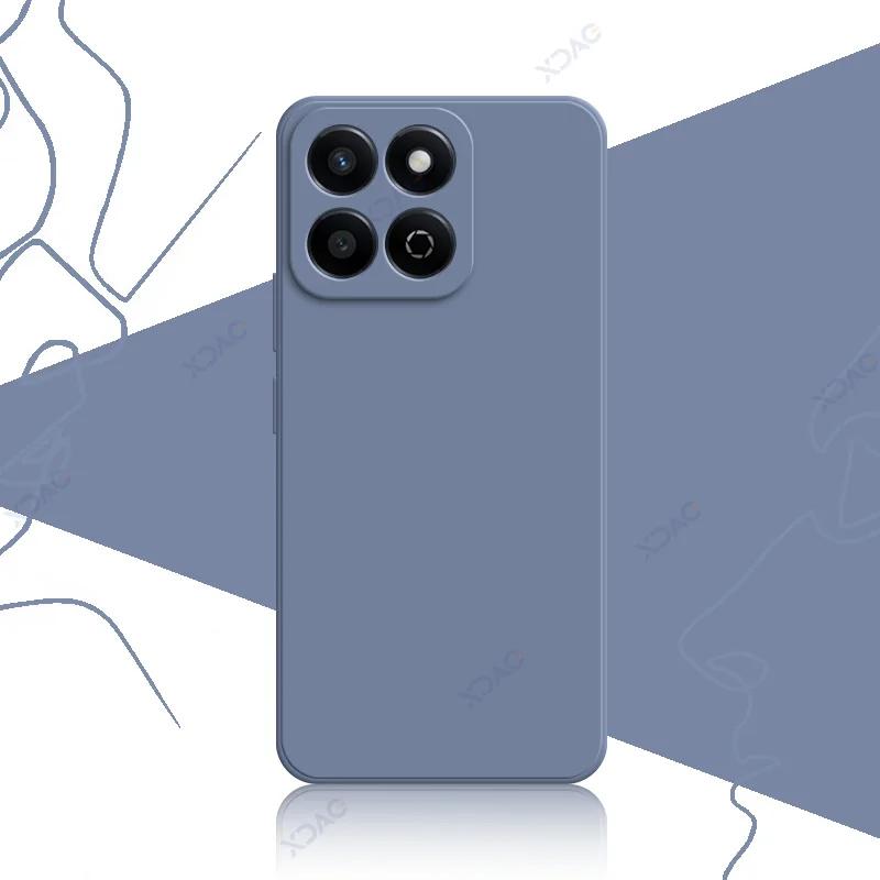 Роскошные квадратные жидкие силиконовые чехлы для Honor 200 Smart 5G 360 мягкие задние крышки для телефонов Honor200Smart полная защитная сумка