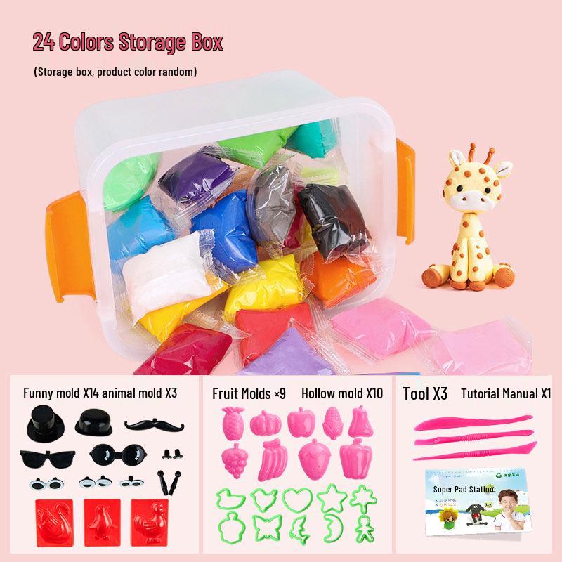 Super Light Non-Toxic Color Clay for Kids - DIY Space Clay Plasticine Set