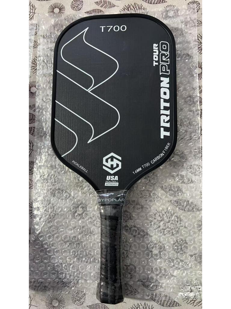 Падл для пиклбола из углеродного волокна T700 с матовым покрытием тканевой текстуры, толщина 16 мм, качество для профессиональных соревнований.