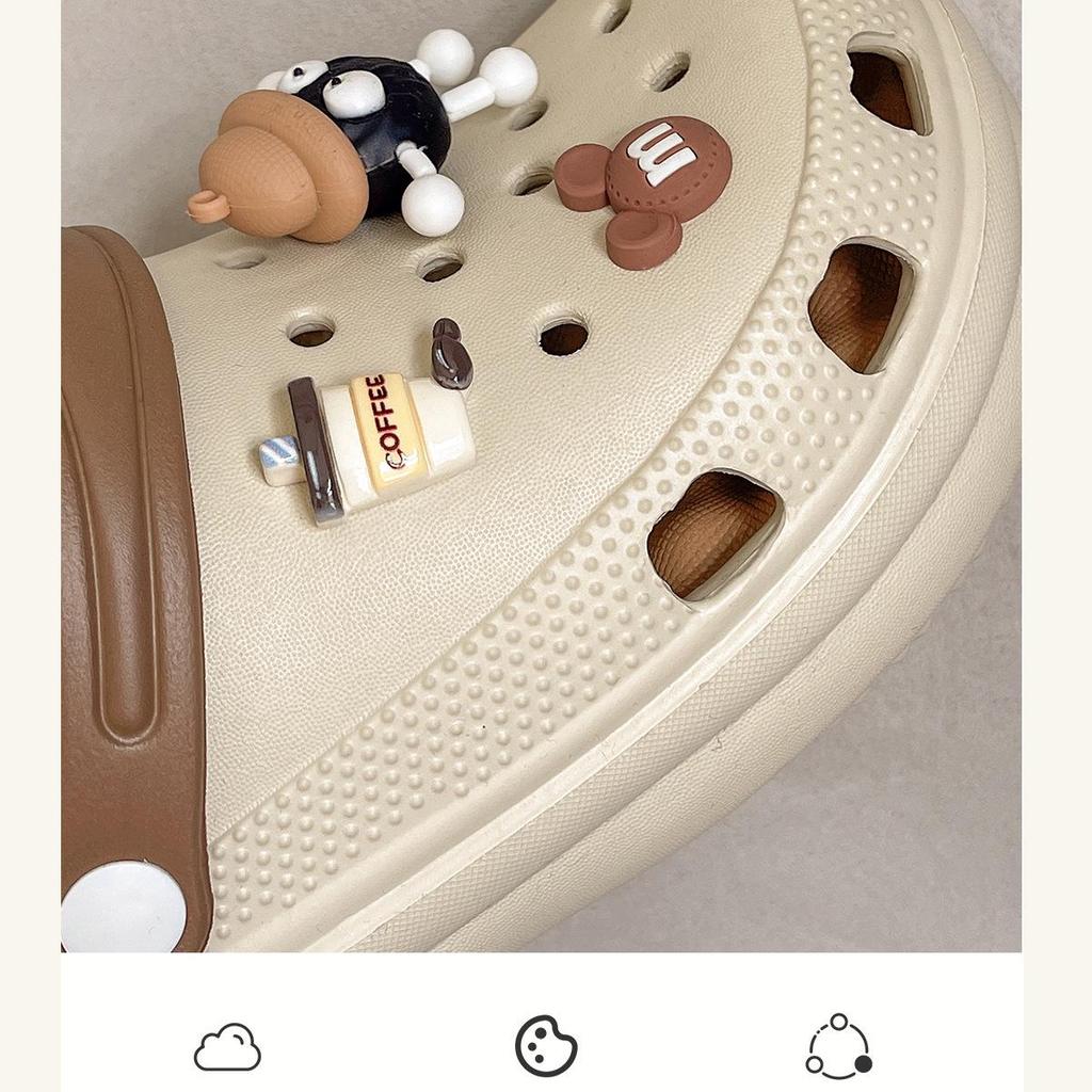 Женские EV Crocs 5.0 Нескользящие Шлепанцы для Пляжа на Толстой Подошве - Летняя Обувь для Улицы для Пар