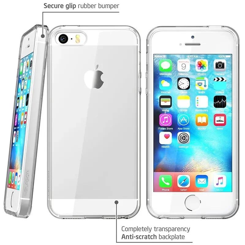 Чехол для iPhone SE 7 8 6 6s Plus 5 S 5 se ТПУ силиконовый прозрачный мягкий чехол для Apple iPhone 7 8 plus задняя крышка