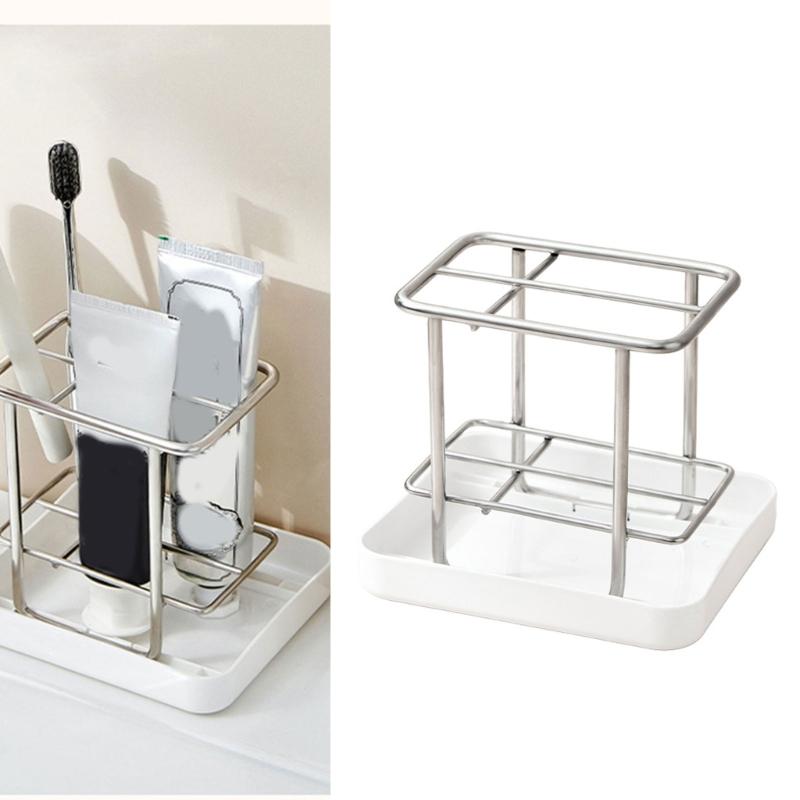 Toothbrush And Toothpaste Stand With Quick Drying Designs For Keeping Bathroom Clean And Tidying