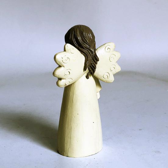 Angel Ornament Exquisite Workmanship Friendship Angel Statue Resin Angel Sculpture for Home Decoration