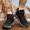 Fashion High-Top Cotton Hiking Shoes for Men Waterproof Outdoor Shoes Non-Slip Trekking Shoes Climbing Travel Shoe Warm Off-Road Hombre