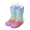 custom children's rainbow crystal rain boots, soft and comfortable, garden beach princess style