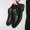 Мужская повседневная обувь весна шнуровка мягкая подошва износостойкая деловая модельная кожаная обувь 2025 мужская обувь новая ультралегкая холодная липкая обувь