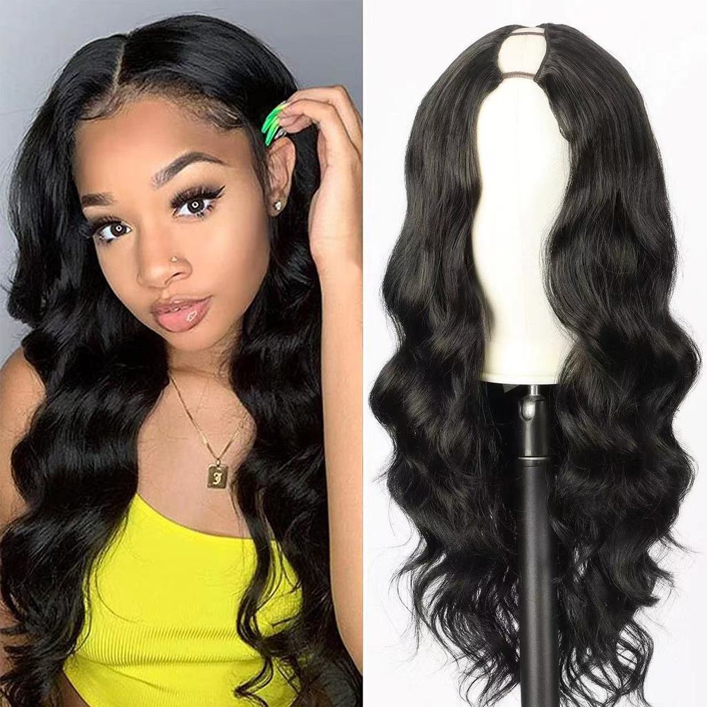 Fashion European Style Wavy Half Wig With Hightemperature Silk For Natural Looks And Versatile Styling