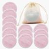 12PC Round Makeup Remover Cloth Microfiber Face Cleaning Pads Reusable Skin Care Tool Women