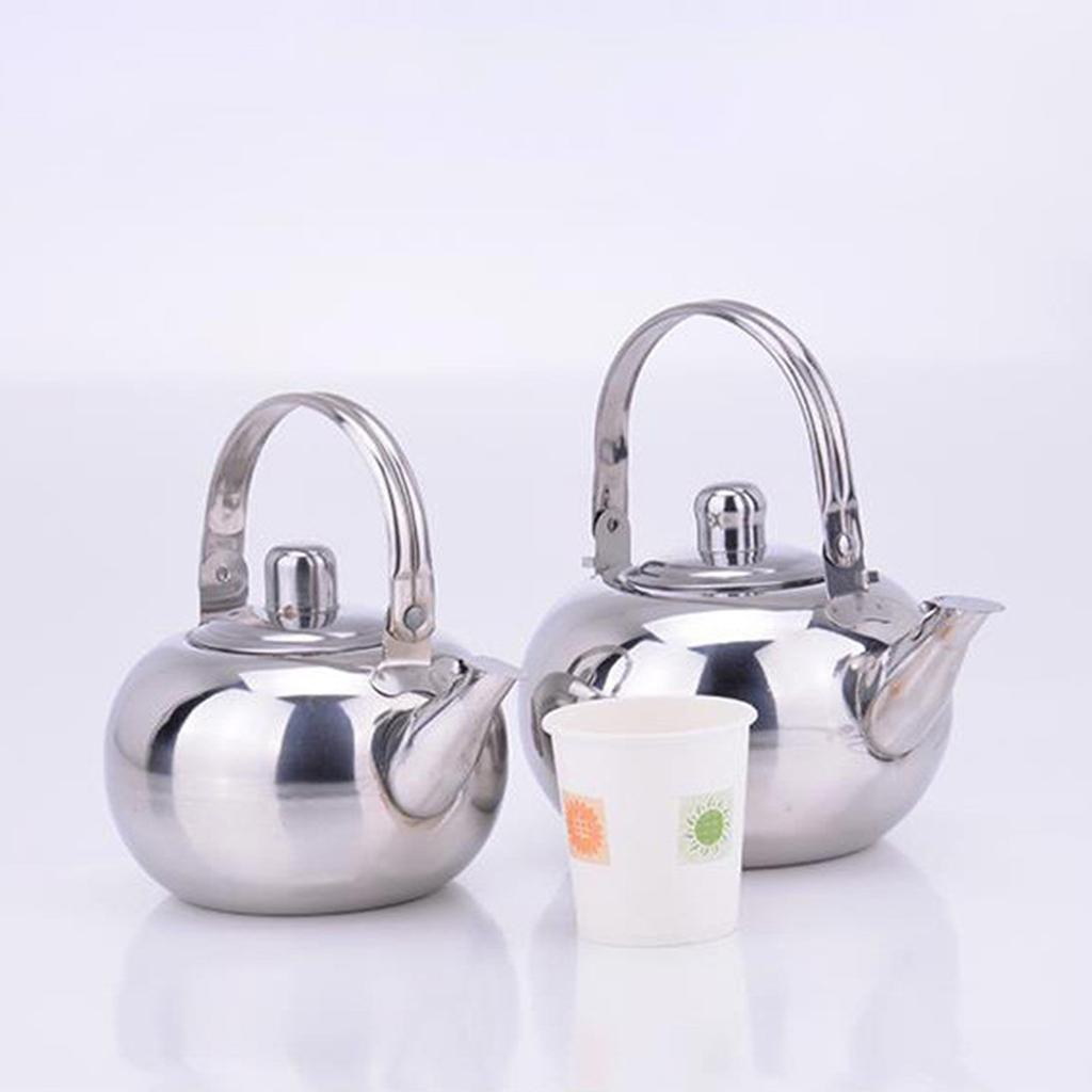 Stainless Steel Teapot with Infuser Short Spout Pour Over Coffee Kettle Stovetop Kettle Round Coffee Tea Pot Easy To Use