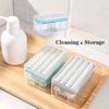 1PC Roller Type Soap Dish Holder for Bathroom Toliet Soap Box Plastic Storage Container with Drain Water Bathroom Accessories