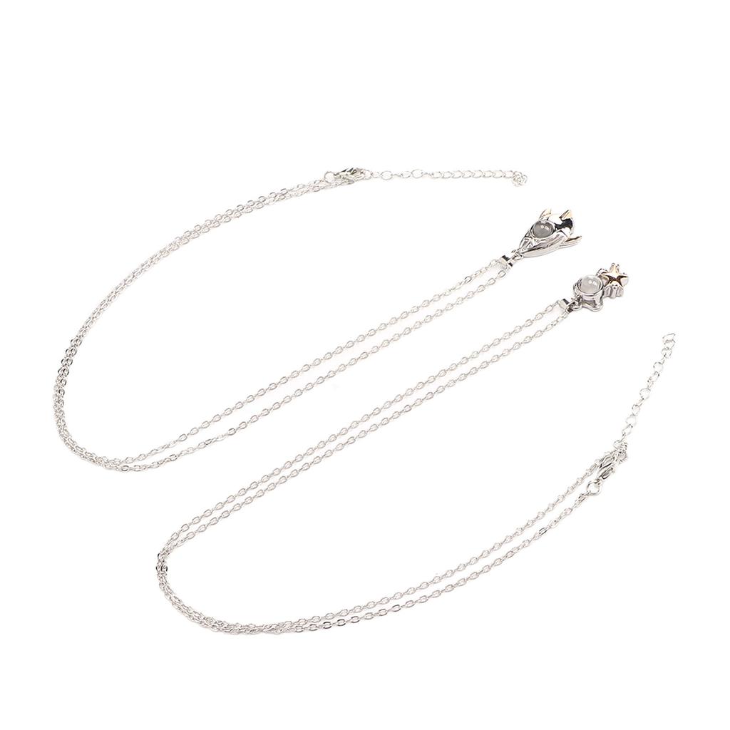 2 шт. Ожерелье для пары астронавтов, Вечеринка, Сплав, Простое, Модное, Элегантное ожерелье, Ювелирный аксессуар, Подарок