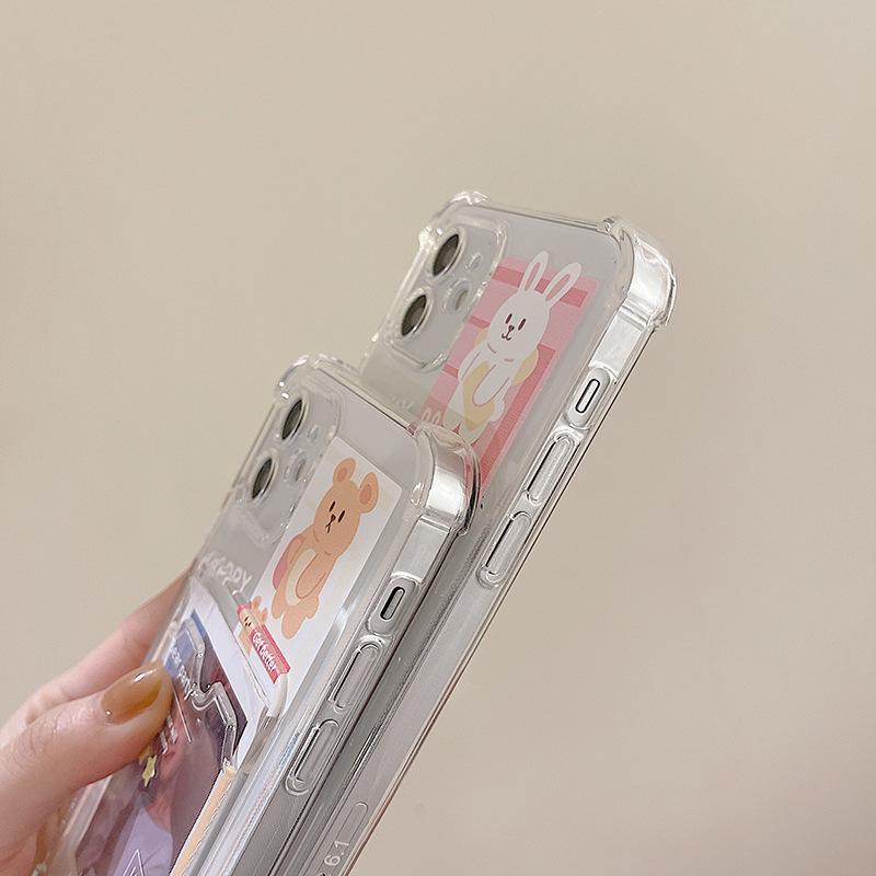 Zhitai Cartoon iPhone 16 Case with Card Slot - Fits iPhone 15 Pro, 14, 13, and 8