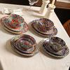 Bohemian Porcelain Dinner Plates Bowls Set Kitchen Tableware Cross-border Export Ceramic Plate Plate Sets Ceramic Plate
