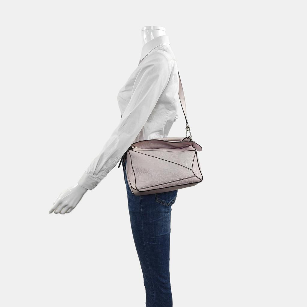 [Pre-Owned] Puzzle Patterned Leather Shoulder Bag - Good #1TCTGB3