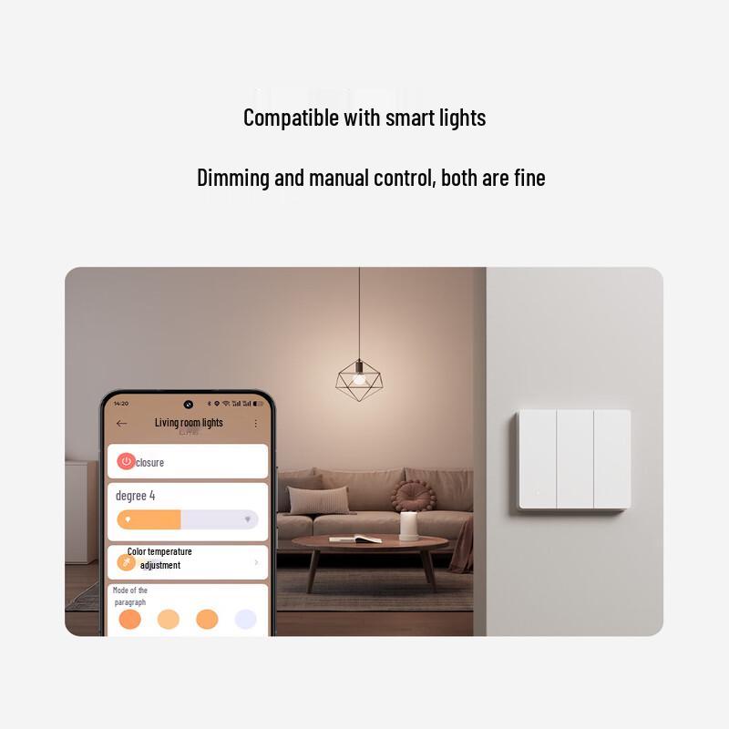 Умный одноклавишный настенный выключатель Xiaomi
