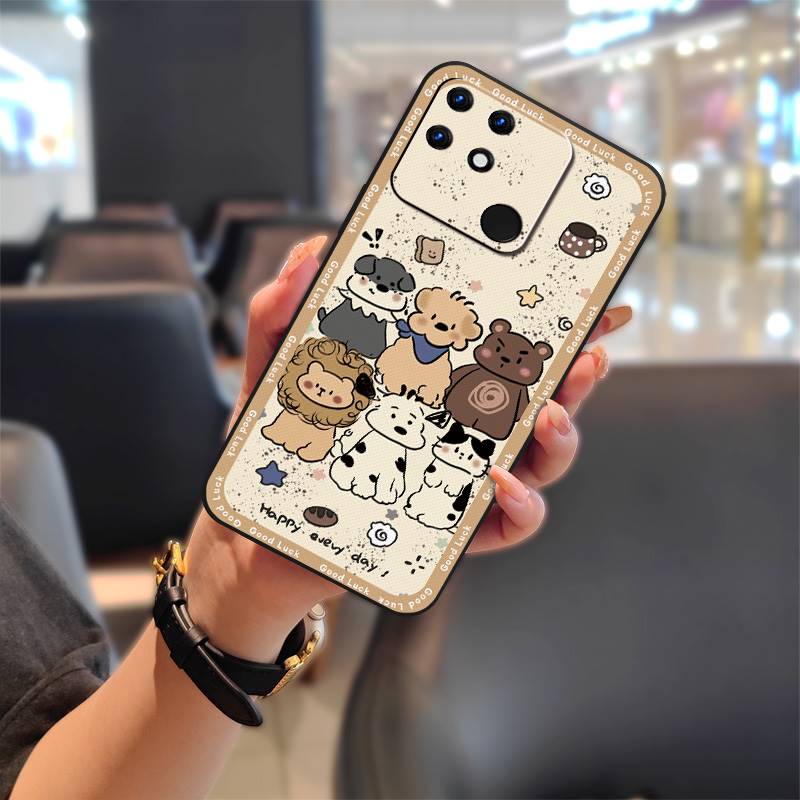 Задняя крышка Мультяшный чехол для телефона для OPPO Realme Narzo 50A Грязеотталкивающий Прочный ТПУ Водонепроницаемый Модный дизайн Чехол для телефона