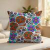 Day Of The Dead Pattern Cushion Cover Silky Short Plush Invisible Zipper Dustproof Sofa Pillow Case For Home Decor