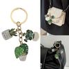 Stylish Ladies Succulent Shaped Keychain Nature Charm Keyring Hanging Pendant For Car Handbags And Bags Decoration