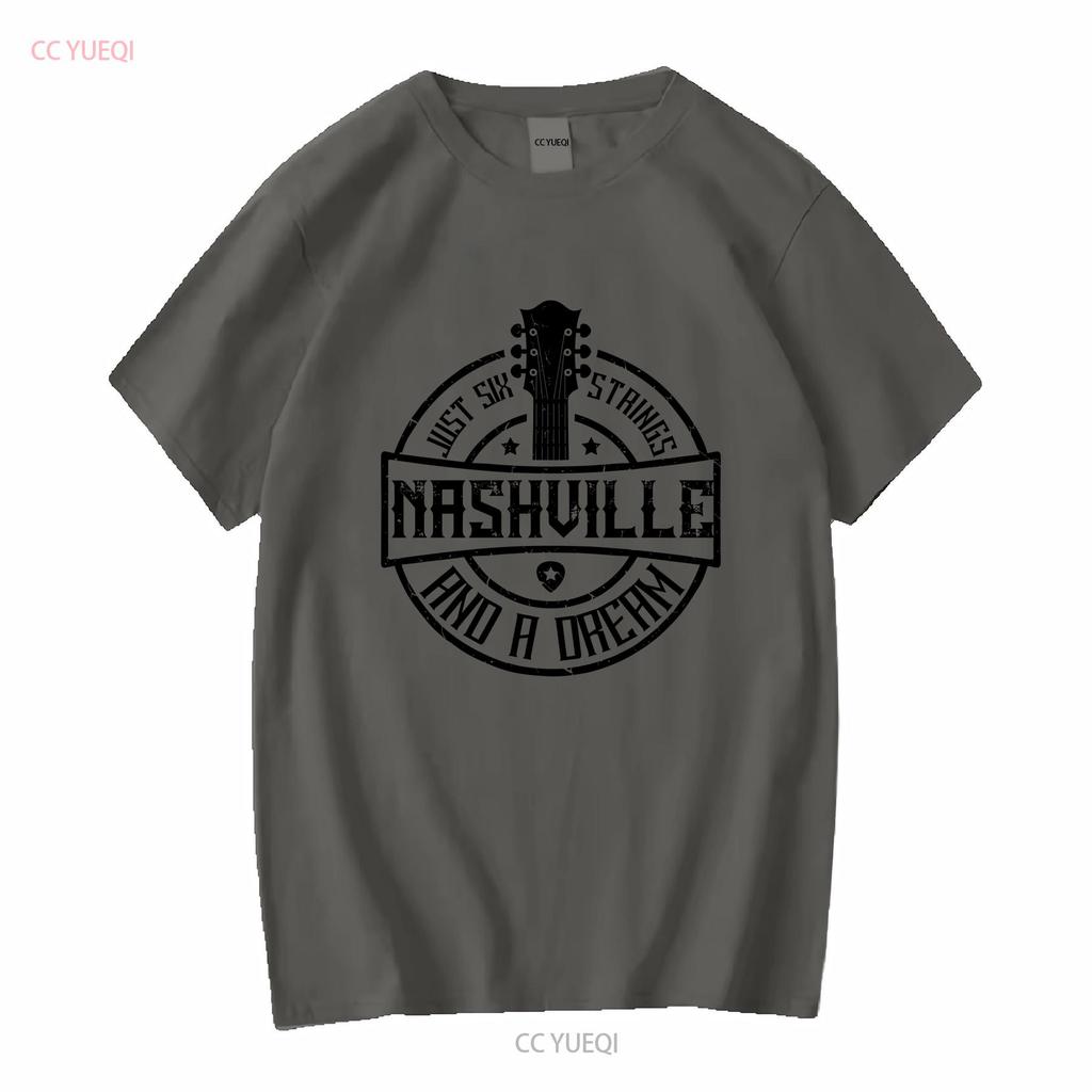 Music Nashville with Nashville Six Strings and a Dream Guitar T shirt Vintage Design Premium Comfort Ideal for Enthusiasts