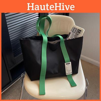 Модная нейлоновая сумка-тоут нового стиля 2024 года для женщин большой вместимости и с минималистичным дизайном для города