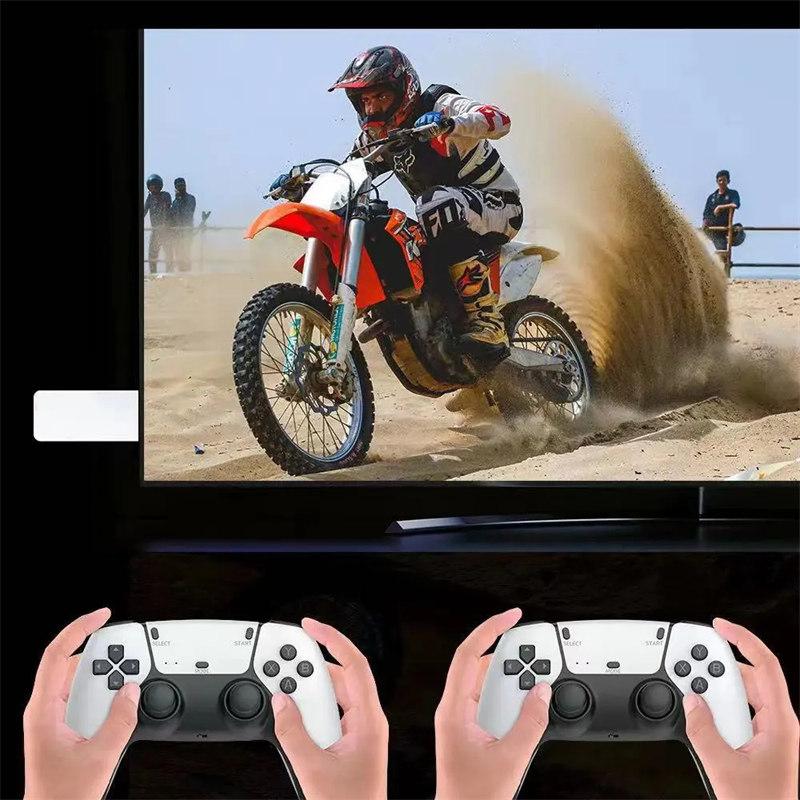 M15 Game Stick Мини-телевизор Портативная игровая консоль Беспроводные геймпады Видеоигры 64G 20000+ Ретро-игра HD Выход для двух игроков для PS1 и т. д.