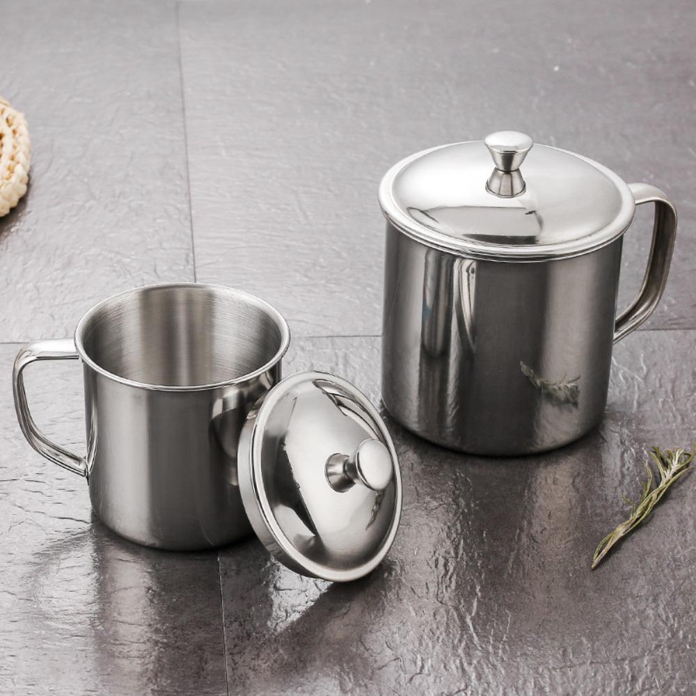 С крышкой кружка для кофе антиожоговая пивная кружка прочная нержавеющая сталь кружка для воды кемпинг