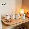 Small Halloween Figurines 6Pcs Ghost Figurine, Cute Pen Holder, Miniature Desk Decor, Funny Holiday Gifts for Coworkers Pencil Stand Ornament,