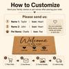 Names Doormat Personalized Coir Look Mat Family Pet Warm Welcome Rug Non Slip Front Door Entrance Carpet Outdoor Decor