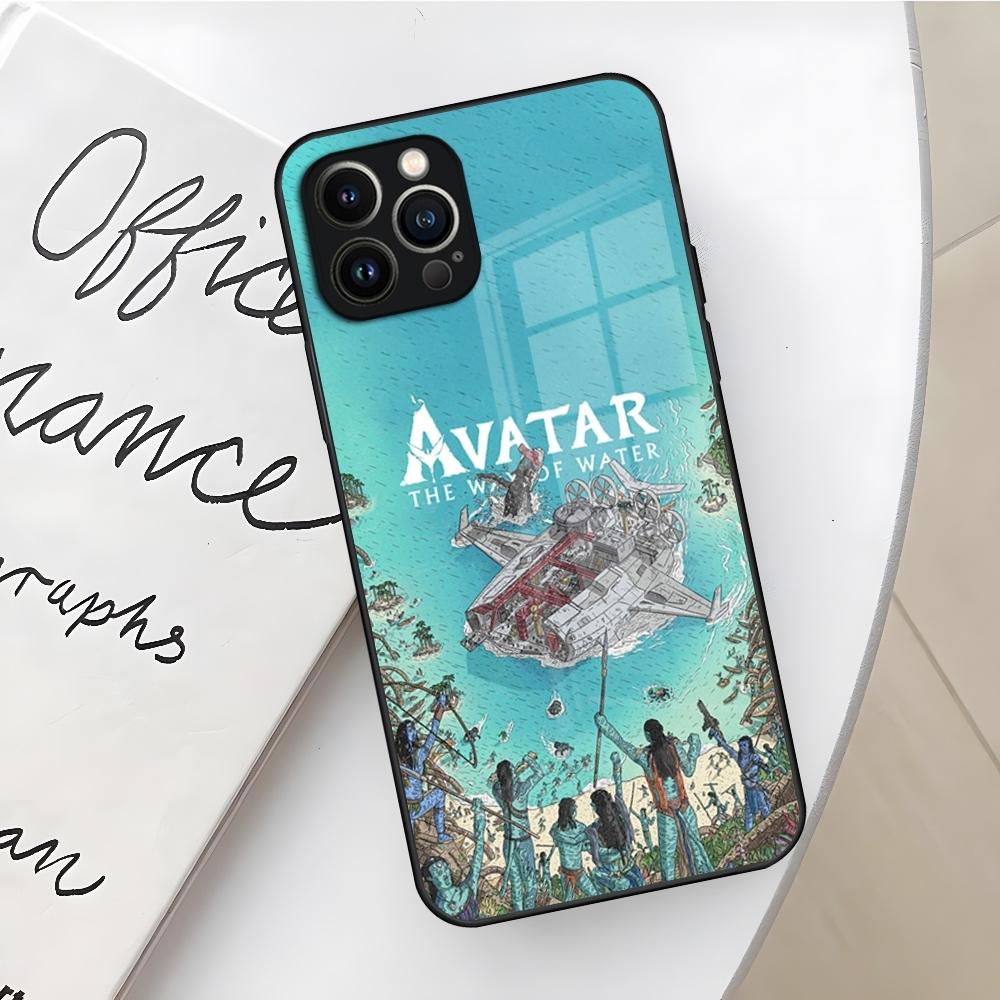 Чехол для телефона Аватар Путь воды для Iphone 17 16 Air 15 14 12 11 13 Pro Max Mini X Xr Xs Se Puls стеклянный Чехол