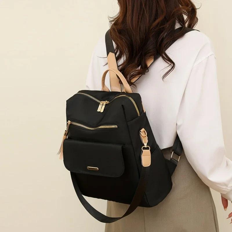 High Quality Women's Backpack Zipper Trend Casual Versatile Tassel Design Ladies Bags for Women